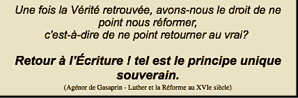 Reour à l'Ecriture